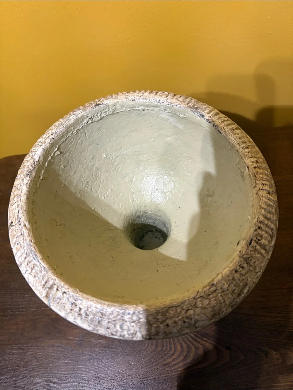 Classic Stone (ceramic) Urn Planter with Lush Green Fern